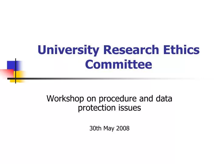 university research ethics committee
