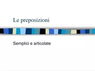 le preposizioni