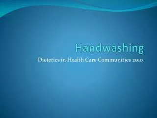 Handwashing