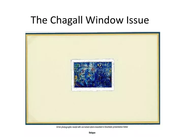 the chagall window issue