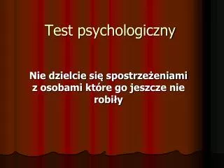 test psychologiczny