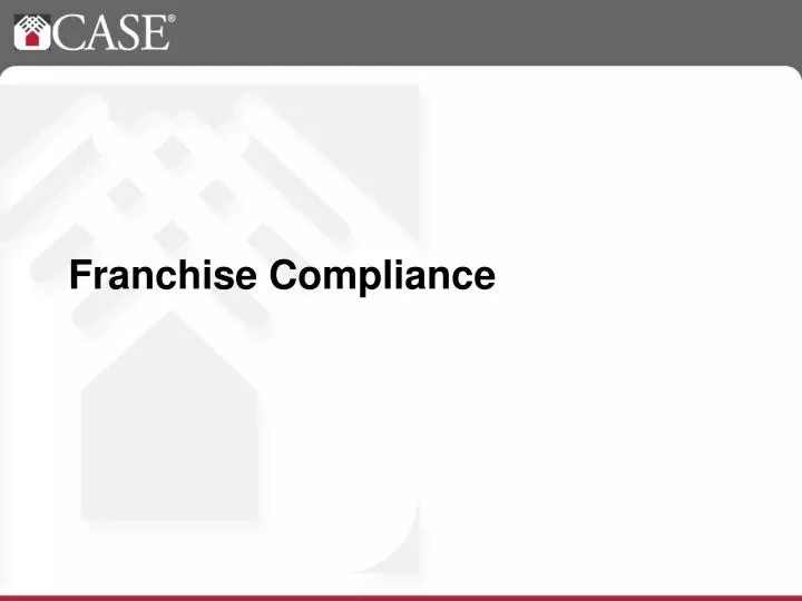 franchise compliance