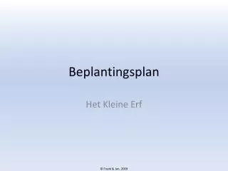 beplantingsplan