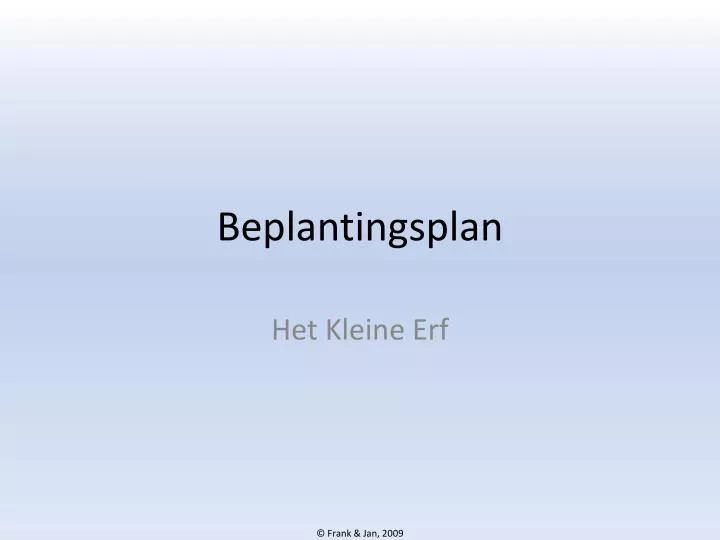 beplantingsplan