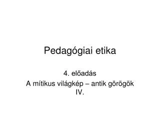 pedag giai etika