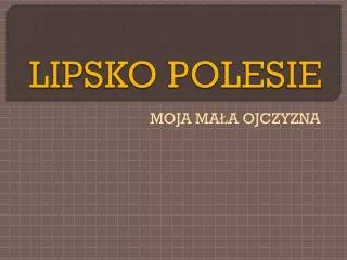 moja ma a ojczyzna