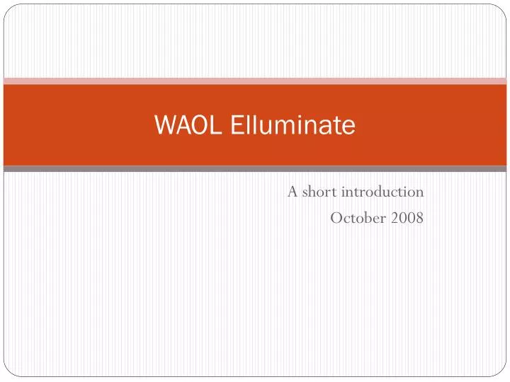 waol elluminate