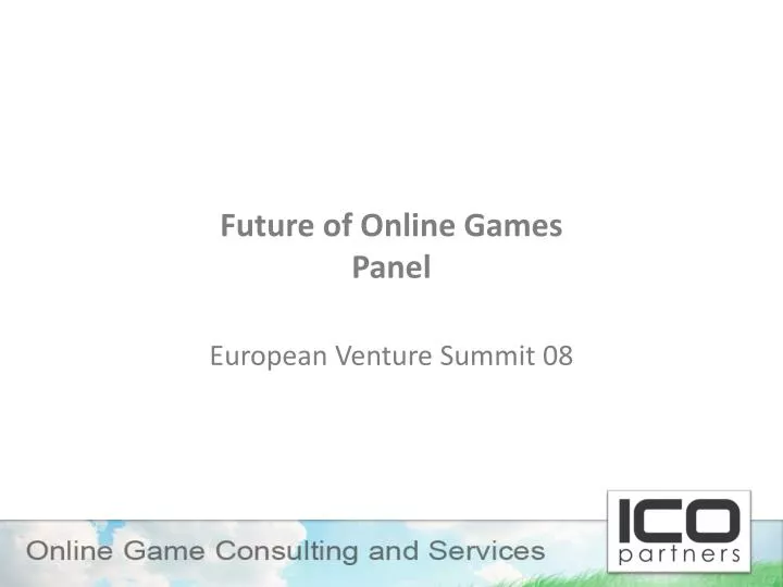 future of online games panel