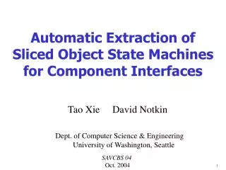 Automatic Extraction of Sliced Object State Machines for Component Interfaces