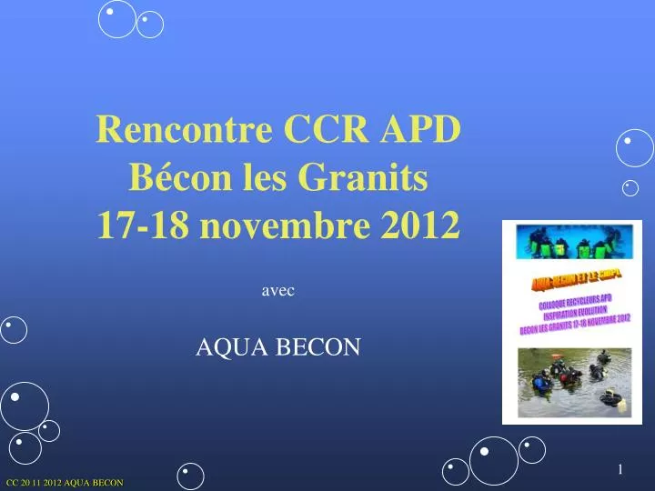 rencontre ccr apd b con les granits 17 18 novembre 2012 avec aqua becon