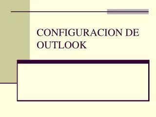 configuracion de outlook
