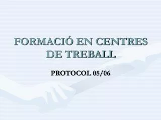 formaci en centres de treball