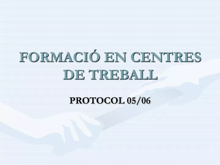 formaci en centres de treball