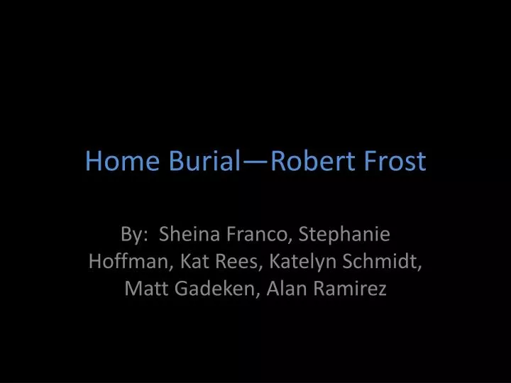 home burial robert frost