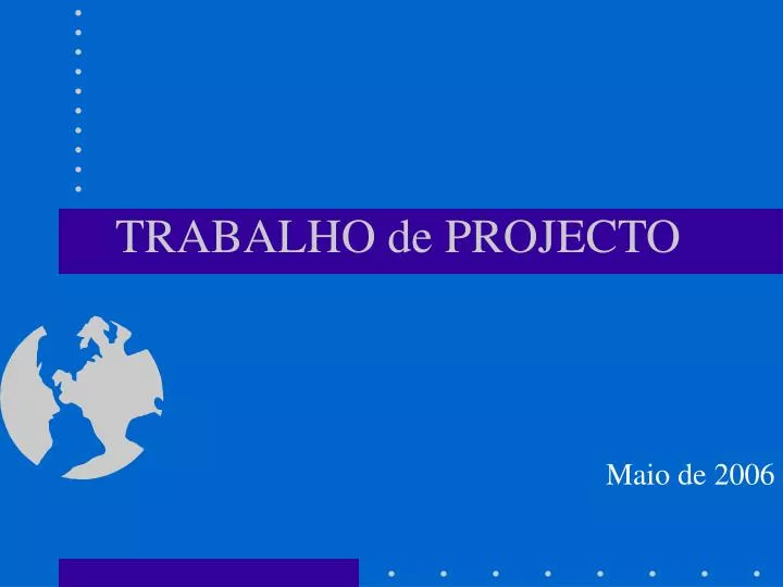 trabalho de projecto