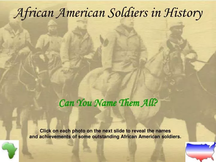 african american soldiers in history
