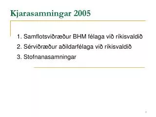 kjarasamningar 2005