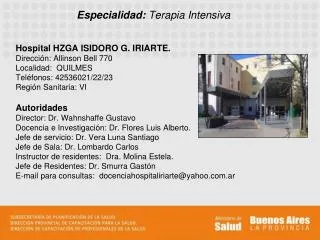 especialidad terapia intensiva