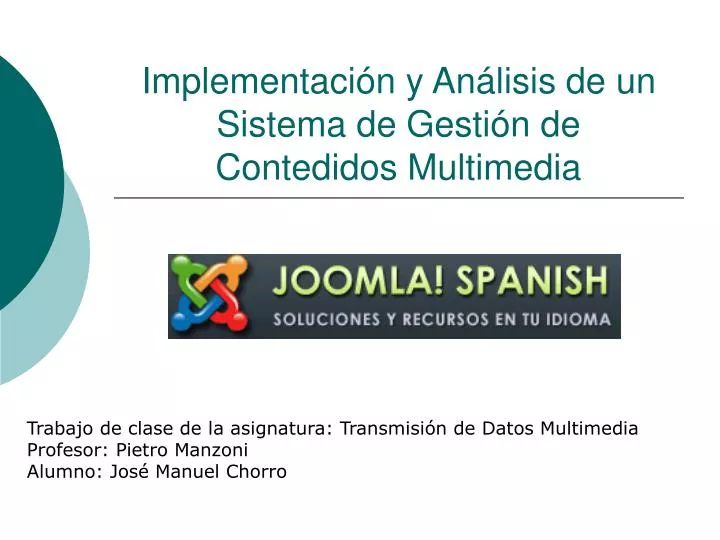 implementaci n y an lisis de un sistema de gesti n de contedidos multimedia