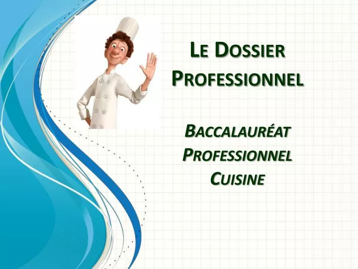 le dossier professionnel baccalaur at professionnel cuisine