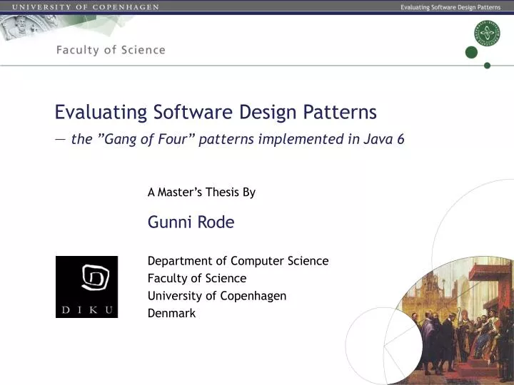 evaluating software design patterns the gang of four patterns implemented in java 6