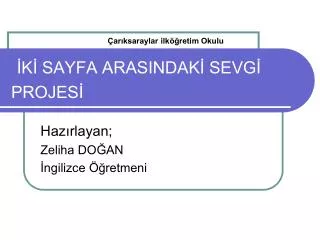 k sayfa arasindak sevg projes