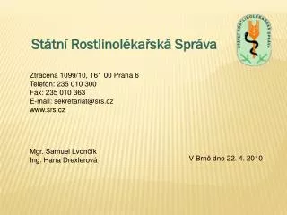 st tn rostlinol ka sk spr va