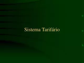 sistema tarif rio