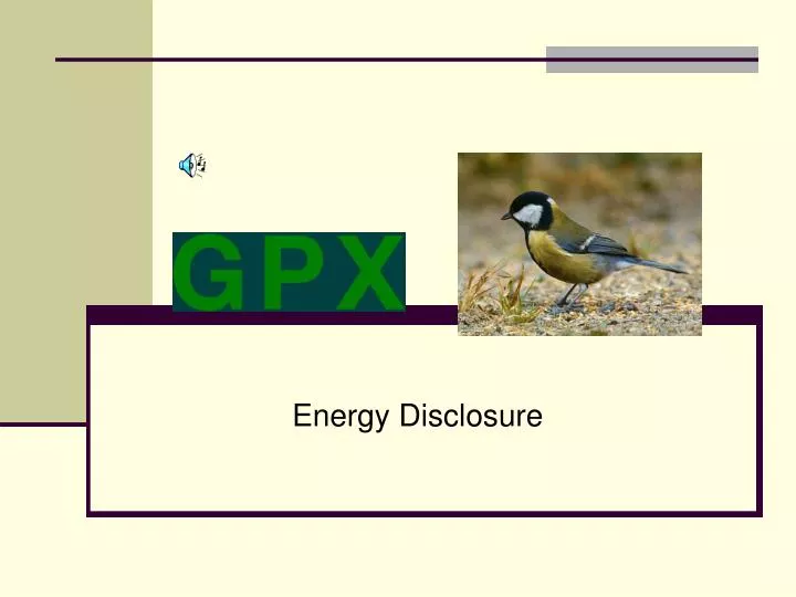 energy disclosure