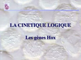 la cinetique logique