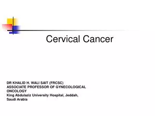 PPT - CERVICAL CANCER PowerPoint Presentation, free download - ID:13155325