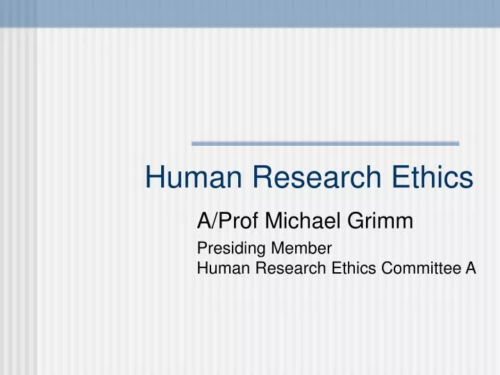 human research ethics