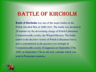 Battle of kircholm