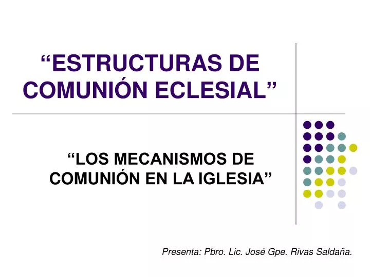 estructuras de comuni n eclesial