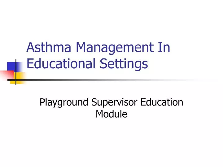 asthma management in educational settings