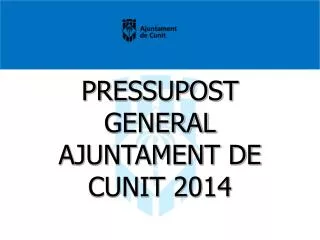 pressupost general ajuntament de cunit 2014