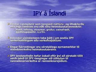 IPY á Íslandi