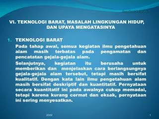 ilmu alamiah dasar vi