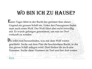 wo bin ich zu hause