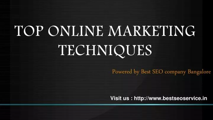 top online marketing techniques