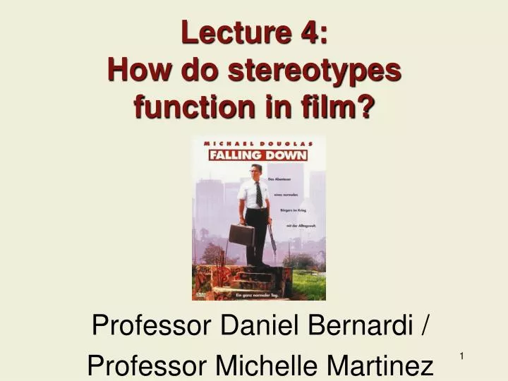 lecture 4 how do stereotypes function in film