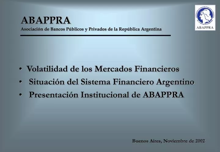abappra asociaci n de bancos p blicos y privados de la rep blica argentina