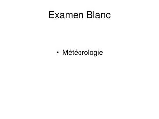 examen blanc