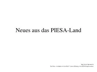 neues aus das piesa land