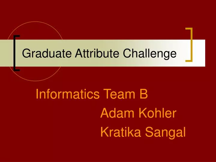 graduate attribute challenge