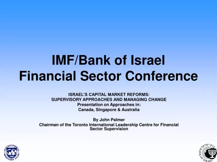 imf bank of israel financial sector conference