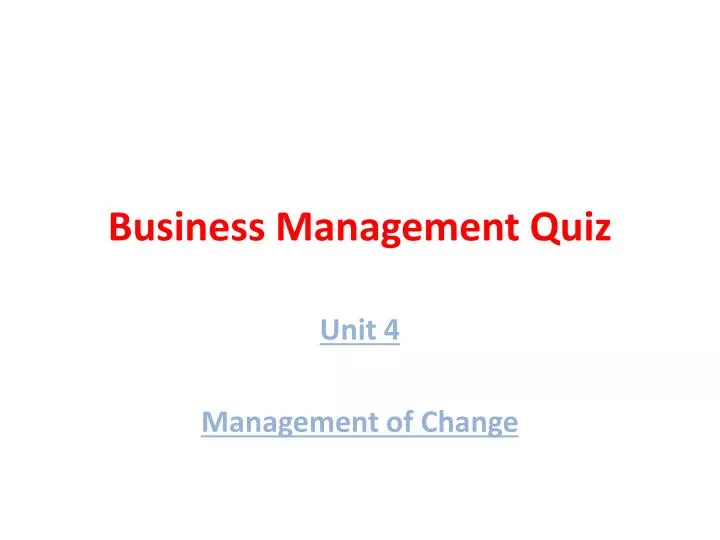 business management quiz
