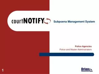 Subpoena Management System