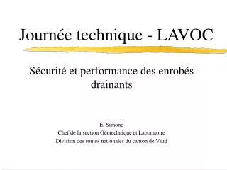 journ e technique lavoc