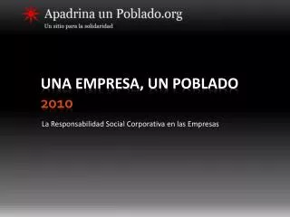 una empresa un poblado 2010